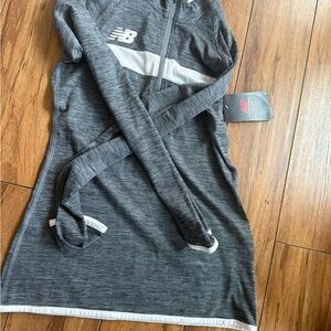 New Balance Charcoal and White Zip-Up Jacket